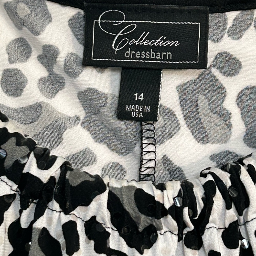 Women’s size 14 shiny black, white grey